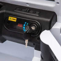 24V Licensed Land Rover Defender Toy Car with Parent Control, Dual-Drive, 4-Wheel Suspension, Bluetooth, Adjustable Speeds, for Ages 3-7, White(m-6)