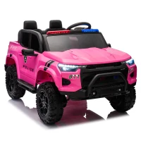 24V 2-Seater Kids Ride On Electric Pickup with Parent Control, Ride On Car with Safety Belts and Adjustable Speed, for Ages 3+, Rose Red(m-2)
