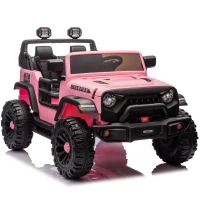 24V 2-Seater Kids Ride-On Car with Parent Control, 4-Wheel Suspension, USB, MP3, Bluetooth, Toy Car for Ages 3+, 47" L x 31.5" W x 32" H, Pink(m-2)
