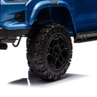 24V 2-Seater Kids Ride-On Car with Remote Control, 4WD, USB & Bluetooth, Safety Belts, Electric Pickup for Ages 3+, 47" L x 31" W x 27.5" H, Blue(m-11)