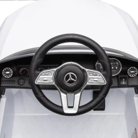 12V Licensed Mercedes-Benz CLS 350 Kids Ride On Car with Remote Control, 4-Wheel Suspension, USB/SD Ports, for Ages 37-95 Months, White(m-6)