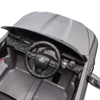 24V 2-Seater Licensed LEXUS LX600 Kids Ride-On Car with Parent Control, 4-Wheel Suspension, Bluetooth, MP3, Adjustable Speeds, Ages 3-7, Gray(m-4)