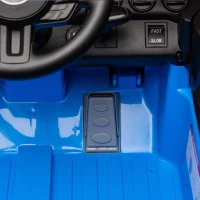 12V Ford Mustang Car with Remote Control, LED Lights, AUX/USB MP3, Safe Belt, Ride-On Car for Age 3+, 41.5" L x 25.5" W x 20" H, Blue(m-7)