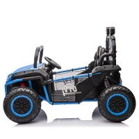 24V 2-Seater 4-Wheel Kids Ride On UTV with Parent Control, Ride on Toys with 400W Power, Speeds 3.73-4.97 MPH, for Ages 3+, Blue(m-13)