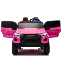 24V 2-Seater Kids Ride On Electric Pickup with Parent Control, Ride On Car with Safety Belts and Adjustable Speed, for Ages 3+, Rose Red(m-11)