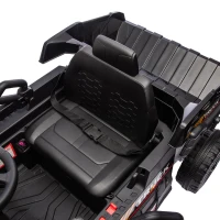 12V Kids Ride-On Dump Truck with Parent Control, Electric Dump Bed, Rear-Wheel Suspension, Bluetooth, Adjustable Speed, for Ages 3-5, Black(m-12)