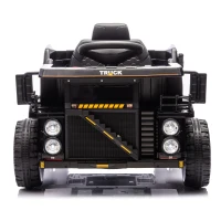 12V Kids Ride-On Dump Truck with Parent Control, Electric Dump Bed, Rear-Wheel Suspension, Bluetooth, Adjustable Speed, for Ages 3-5, Black(m-1)