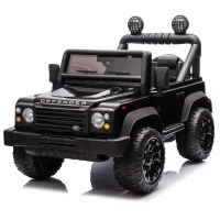 24V Licensed 2015 Land Rover Defender 90 Kids Ride-On Car with Parent Control, Ride on Toys with Adjustable Speeds for Ages 3-7, Black(m-11)