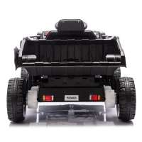 12V Kids Ride-On Dump Truck with Parent Control, Electric Dump Bed, Rear-Wheel Suspension, Bluetooth, Adjustable Speed, for Ages 3-5, Black(m-15)
