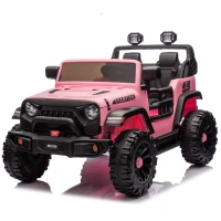24V 2-Seater Kids Ride-On Car with Parent Control, 4-Wheel Suspension, USB, MP3, Bluetooth, Toy Car for Ages 3+, 47" L x 31.5" W x 32" H, Pink(m-11)
