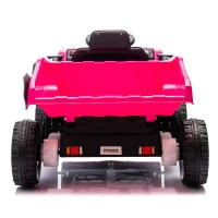 12V Kids Ride-On Dump Truck with Parent Control, Electric Dump Bed, Rear-Wheel Suspension, Bluetooth, Adjustable Speed, for Ages 3-5, Pink(m-15)