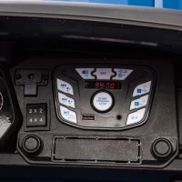 24V 2-Seater Kids Ride-On Car with Remote Control, 4WD, USB & Bluetooth, Safety Belts, Electric Pickup for Ages 3+, 47" L x 31" W x 27.5" H, Blue(m-6)