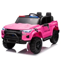 24V 2-Seater Kids Ride On Electric Pickup with Parent Control, Ride On Car with Safety Belts and Adjustable Speed, for Ages 3+, Rose Red(m-12)