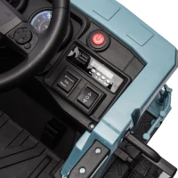 12V Kids Ride-On Dump Truck with Parent Control, Electric Dump Bed, Rear-Wheel Suspension, Bluetooth, Adjustable Speed, for Ages 3-5, Blue(m-5)