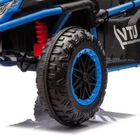 24V 2-Seater 4-Wheel Kids Ride On UTV with Parent Control, Ride on Toys with 400W Power, Speeds 3.73-4.97 MPH, for Ages 3+, Blue(m-11)