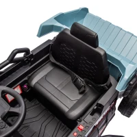 12V Kids Ride-On Dump Truck with Parent Control, Electric Dump Bed, Rear-Wheel Suspension, Bluetooth, Adjustable Speed, for Ages 3-5, Blue(m-8)
