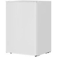 HOMCOM 2.5 Cu.Ft Mini Fridge, Single Door Compact Refrigerator with Freezer, Adjustable Thermostat, Reversible Door, White(m-2)