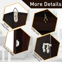 HOMCOM Jersey Display Frame Case, Acrylic Sports Shirt Shadow Box for Basketball Football Baseball, 24" x 32", Brown(m-5)