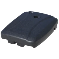 Outsunny Cantilever Offset Umbrella Base Stand Portable Square Parasol Weights with Wheels, 110 lbs Capacity Water or 132 lbs Capacity Water Capacity Sand, Black(m-11)