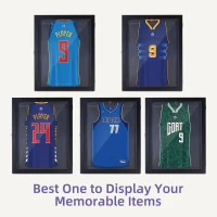HomCom 24" x 32" Sports Jersey Memorabilia Shadow Box Frame Display Case(m-7)