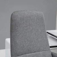 Vinsetto High Back Office Chair Breathable Fabric Computer Home Rocking Seat with Swivel Wheels, and Padded Arms, Grey(m-8)