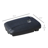 Outsunny Cantilever Offset Umbrella Base Stand Portable Square Parasol Weights with Wheels, 110 lbs Capacity Water or 132 lbs Capacity Water Capacity Sand, Black(m-3)