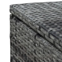 Outsunny Wicker Outdoor Lounge Chair, Patio Lounge Chair with 5-Level Adjustable Backrest & Cushion for Poolside, Mixed Grey(m-10)