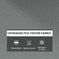 Outsunny 2 Seater 5" Thick Outdoor Seat Cushions with 7" Backrest, Loveseat Outdoor Furniture Cushions, Fade-Resistant Replacement Patio Cushions for Indoor Outdoor, Light Grey(m-5)