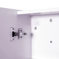 HOMCOM Wall Mount Mirrored Medicine Cabinet, Bathroom Mirror Cabinet with Adjustable Shelf, Double Soft Closing Doors, Light Lilac(m-8)