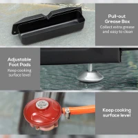 Outsunny 2 Burner Liquefied Gas Grill, Portable Tabletop BBQ Grill, for Camping, Picnic, Silver(m-7)