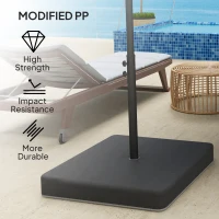 Outsunny 4 Piece Offset Umbrella Base Weight for 176 lbs Sand Heavy Duty Outdoor Weights for Umbrella Stand, Black(m-5)