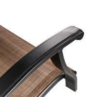 Outsunny 3 Piece Outdoor Patio Bar Set, 2 Swivel Stool and 1 Bar Table, All-Weather, Metal Frame for Balcony, Backyard, Deck, Brown(m-9)