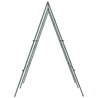 Outsunny Metal Cucumber Trellis with Netting for Climbing Plants Vegetables, A Frame Tomato Plant Support Tomato Trellis for Vegetable Garden, Patio, Balcony, Green(m-7)