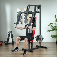 Soozier Chest Fly and Chest Press Machine for Back, Pectoral, Rear Deltoid and Shoulder Training, Black(m-10)