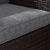 Outsunny 4-Piece Seat Cushion Pillows Replacement, Patio Chair Cushions Set with Back for Indoor Outdoor, Grey(m-6)