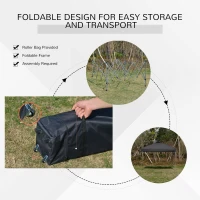 Outsunny 10' x 10' Pop Up Canopy Tent with Airy Top Vents and Wheeled Carry Bag for Outdoor, Garden, Patio, Black(m-5)