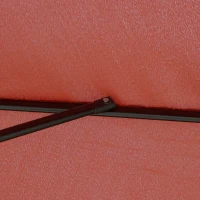 Outsunny 8.5 ft Outdoor Market Table Umbrella, Round Patio Umbrella with Tilt and Crank for Garden, Backyard, Deck, Wine Red(m-9)