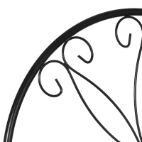 Outsunny Metal Garden Trellis Pack of 2 for Climbing Plants, Arched Grid Trellis Panels, 20" x 60", Black(m-7)