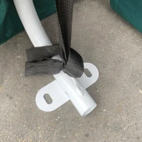 Outsunny 7.9' x 6.6' Garden Storage Tent, Patio Storage Shelter w/ Metal Frame and Double Zipper Doors, Green(m-10)