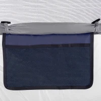 Outsunny Two Room Pop Up Shower Tent with Shower Bag, Floor and Carry Bag, Blue(m-9)