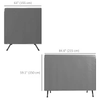 Outsunny 3-Seater Patio Swing Cover, Outdoor Garden Furniture Protection Hammock Glider Cover, Waterproof Dustproof Windproof, 85" x 61" x 59", Dark Grey(m-3)