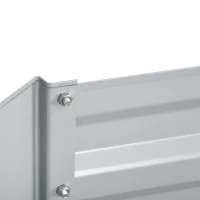 Outsunny Galvanized Raised Garden Bed, Steel Outdoor Planters with Reinforced Rods, 71" x 35" x 23", Light Grey(m-10)