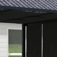 Outsunny 10' x 10' Metal Pergola, Outdoor Pergola with Retractable Canopy, for Garden, Patio, Backyard, Deck, Charcoal Grey(m-10)