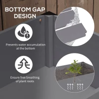 Outsunny Raised Garden Bed, Elevated Planter Box, 47"x24"x29" with Legs, Metal Frame, Wooden Planter Pot for Backyard, Patio to Grow Vegetables, Herbs, and Flowers, Grey(m-6)