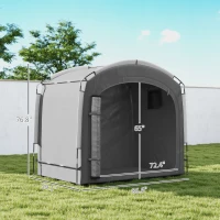 Outsunny Bike Storage Shed Tent, Portable and Waterproof with 210D Oxford Fabric and Carry Bag for 3-4 Bicycles, Dark Gray(m-3)