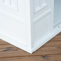 PawHut 26" Plastic Dog House Outdoor with Air Vents, for Small Medium Dogs, Blue(m-10)