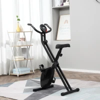 Soozier Foldable Exercise Bike Upright Fitness Bike 8-Level Resistance Cardio Workout(m-8)