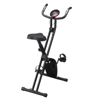 Soozier Foldable Exercise Bike Upright Fitness Bike 8-Level Resistance Cardio Workout(m-11)