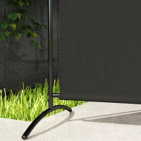 Outsunny Single Panel Room Divider, UV30+ Privacy Screen, Indoor Outdoor Privacy Panel with Stable Base, Black(m-10)