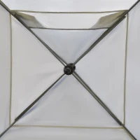 Outsunny 10' x 10' Pop Up Canopy Tent with Airy Top Vents and Wheeled Carry Bag for Outdoor, Garden, Patio, White(m-9)